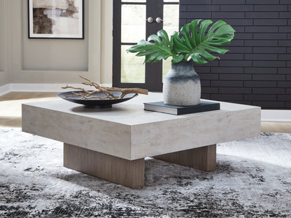 Myers Furniture Outlet - Ashley Furniture - Jorlaina Coffee Table - Square Cocktail Table / Light Grayish Brown - T622-8