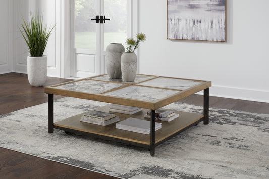 Myers Furniture Outlet - Ashley Furniture - Montia Coffee Table - Square Cocktail Table / Multi - T632-8