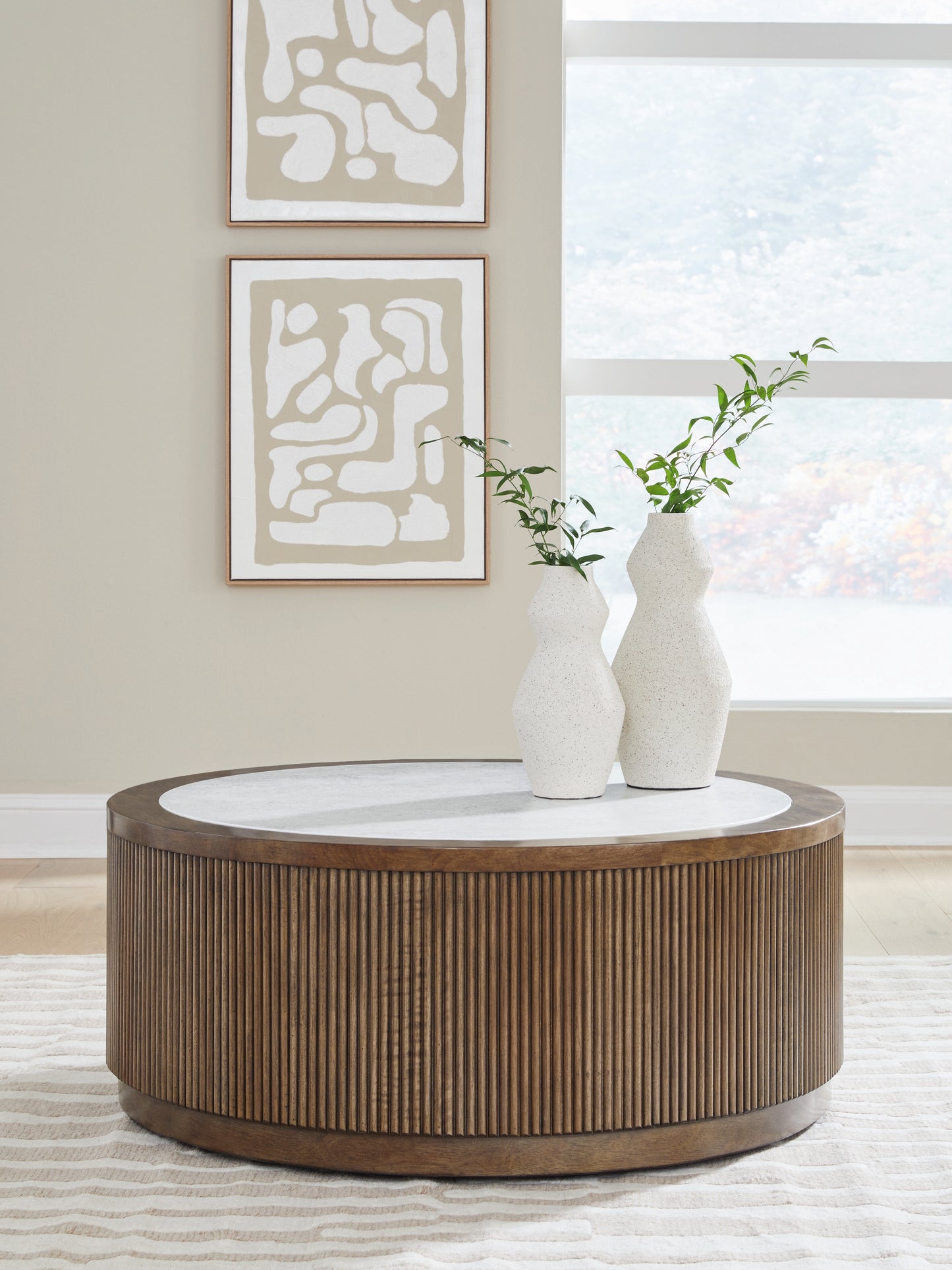 Myers Furniture Outlet - Ashley Furniture - Hadonna Coffee Table - Round Cocktail Table - T658-8