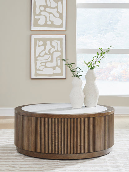 Myers Furniture Outlet - Ashley Furniture - Hadonna Coffee Table - Round Cocktail Table - T658-8