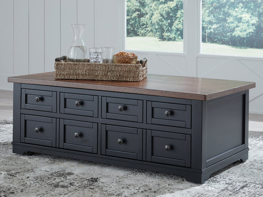 Myers Furniture Outlet - Ashley Furniture - Wildenauer Lift-Top Coffee Table - Lift Top Cocktail Table / Brown/Black - T664-9