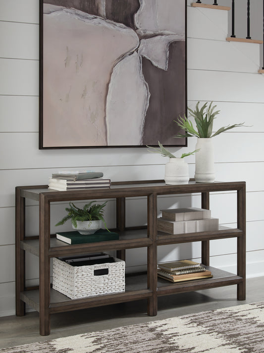 Myers Furniture Outlet - Ashley Furniture - Kallenny Sofa Table - Sofa Table / Brown/Gray - T669-4