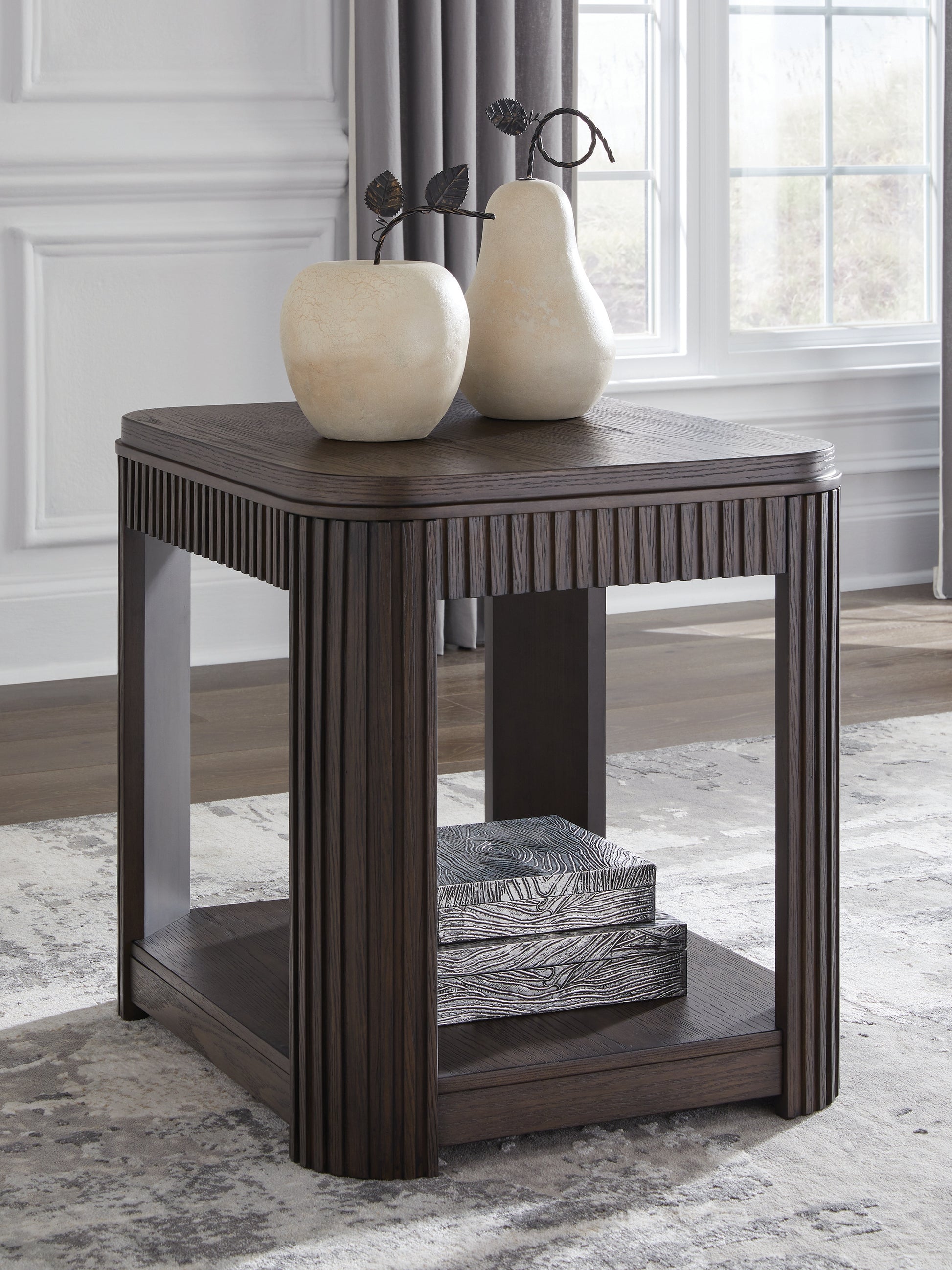 Myers Furniture Outlet - Ashley Furniture - Carlibrie End Table - Rectangular End Table / Warm Brown - T700-3