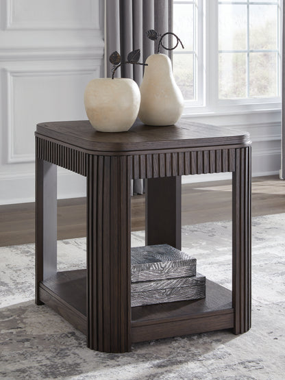 Myers Furniture Outlet - Ashley Furniture - Carlibrie End Table - Rectangular End Table / Warm Brown - T700-3