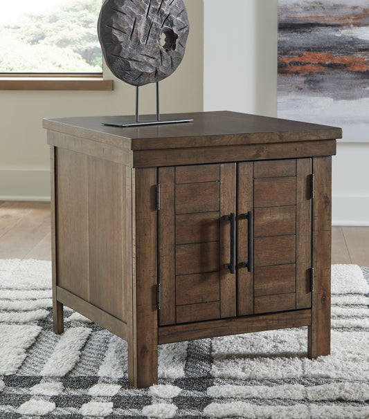 Myers Furniture Outlet - Ashley Furniture - Moriville End Table - Rectangular End Table / Grayish Brown - T731-3