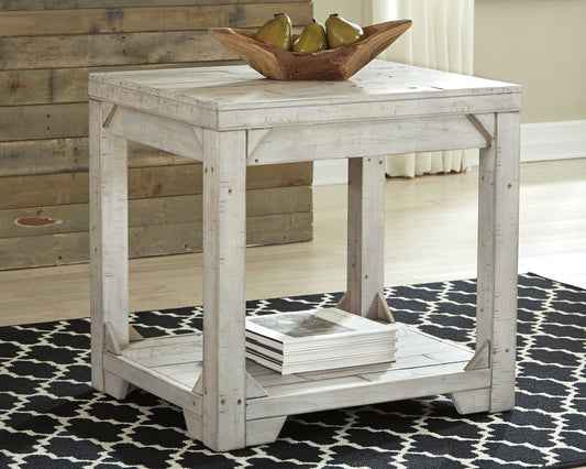 Myers Furniture Outlet - Ashley Furniture - Fregine End Table - Rectangular End Table / Whitewash - T755-3