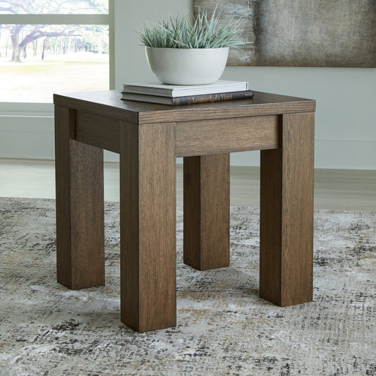 Myers Furniture Outlet - Ashley Furniture - Rosswain End Table - Square End Table / Warm Brown - T763-2