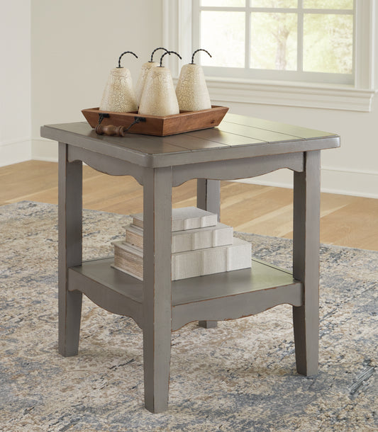 Myers Furniture Outlet - Ashley Furniture - Charina End Table - Square End Table / Antique Gray - T784-2