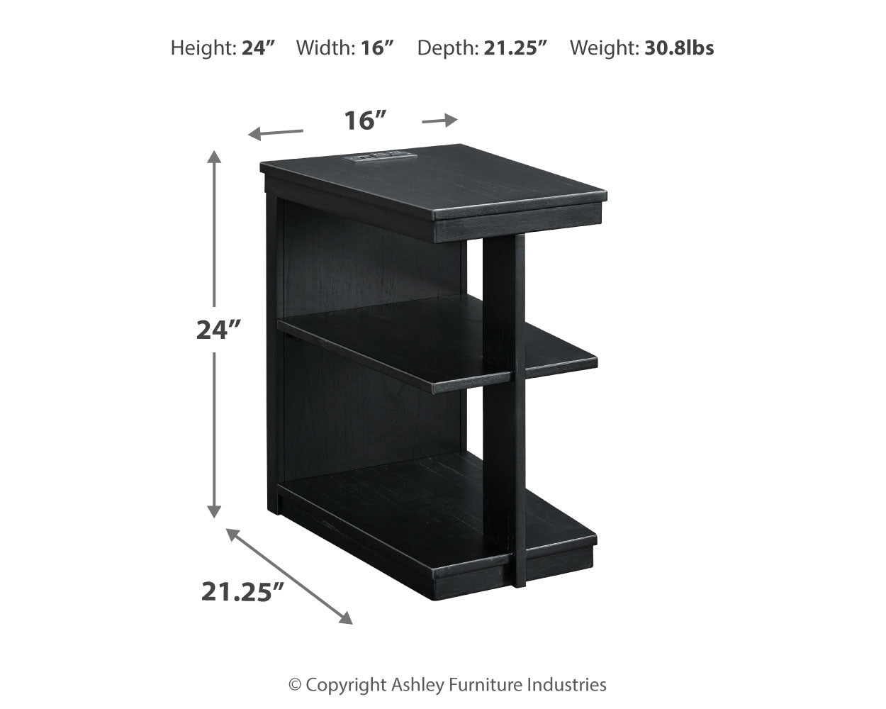 Winbardi Chairside End Table