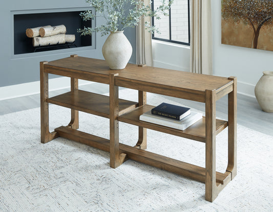 Myers Furniture Outlet - Ashley Furniture - Cabalynn Sofa Table - Sofa Table / Light Brown - T974-4
