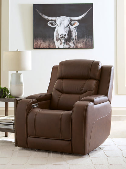 Myers Furniture Outlet - Ashley Furniture - Knightington Living Room - Power Recliner w/Audio Seating / Brown - PCU1160213A