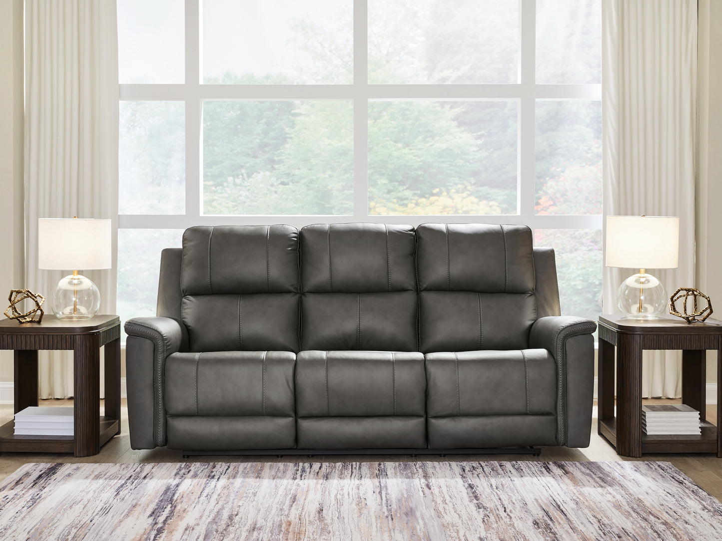 Myers Furniture Outlet - Ashley Furniture - Bleckley Living Room - PWR REC Sofa with ADJ Headrest - PCU1200015