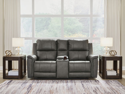 Myers Furniture Outlet - Ashley Furniture - Bleckley Living Room - PWR REC Loveseat/CON/ADJ HDRST / Anchor - PCU1200018