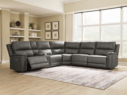 Myers Furniture Outlet - Ashley Furniture - Bleckley Sectional - 6-Piece Power Reclining Sectional / Anchor - PCU12000S5