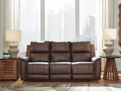 Myers Furniture Outlet - Ashley Furniture - Bleckley Living Room - PWR REC Sofa with ADJ Headrest / Espresso - PCU1200115