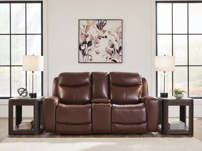 Myers Furniture Outlet - Ashley Furniture - Next Move Living Room - PWR REC Loveseat/CON/ADJ HDRST / Mahogany - PCU1210218