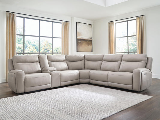 Myers Furniture Outlet - Ashley Furniture - Gravier Sectional - 6-Piece Power Reclining Sectional with Storage Console - U13300S5