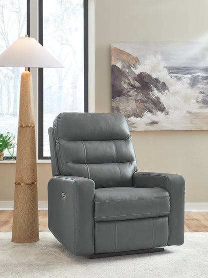 Myers Furniture Outlet - Ashley Furniture - Pennacle Pier Living Room - PWR Recliner/ADJ Headrest / Tideon - PCU1350113