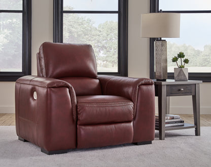 Myers Furniture Outlet - Ashley Furniture - Alessandro Living Room - PWR Recliner/ADJ Headrest / Garnet - U2550113