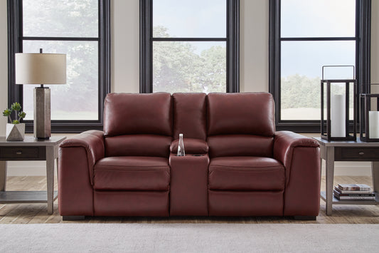 Myers Furniture Outlet - Ashley Furniture - Alessandro Living Room - PWR Recliner/ADJ Headrest / Garnet - U2550113