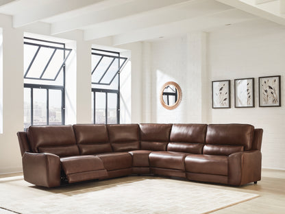 Myers Furniture Outlet - Ashley Furniture - DeepWakes Sectional - 5-Piece Power Reclining Sectional / Canyon - PCU62607S8