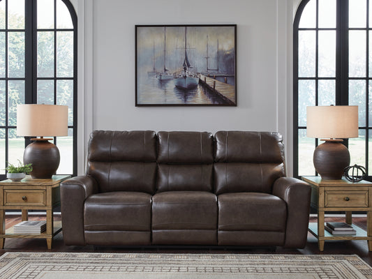 Myers Furniture Outlet - Ashley Furniture - Crossplex Living Room - PWR Recliner/ADJ Headrest / Smoke - PCU6450613