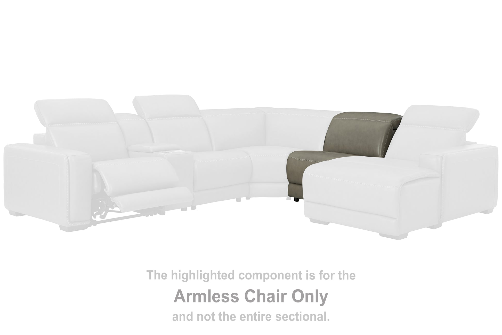 Myers Furniture Outlet - Ashley Furniture - Correze Sectional - Armless Chair / Gray - U9420246