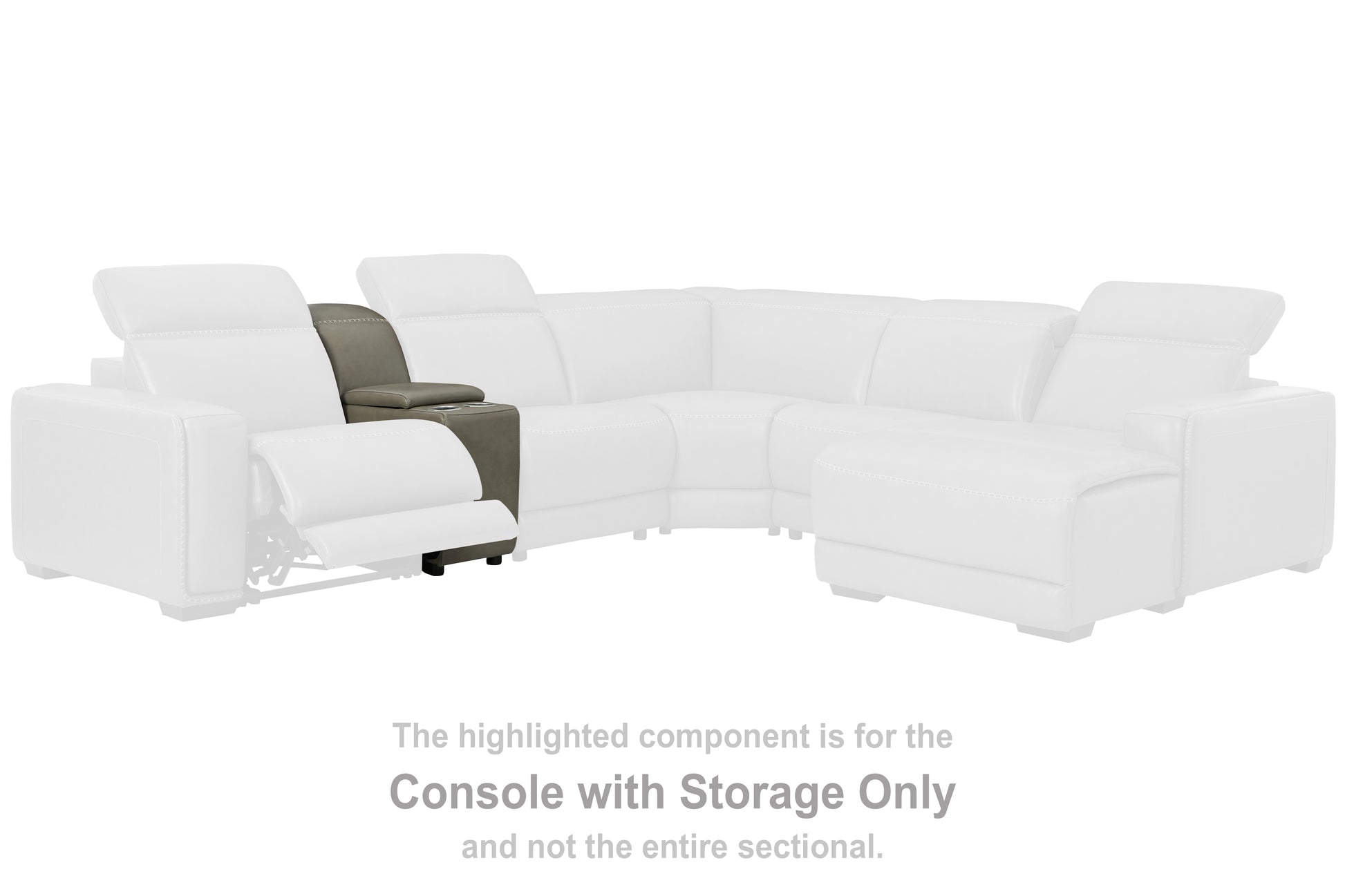 Myers Furniture Outlet - Ashley Furniture - Correze Sectional - Console with Storage / Gray - U9420257