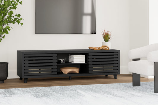 Myers Furniture Outlet - Ashley Furniture - Danziar TV Stand - 72" / Black - W1013-68