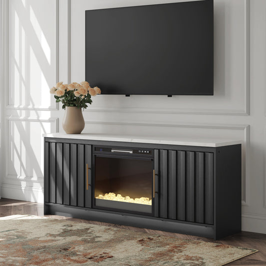Myers Furniture Outlet - Ashley Furniture - Cadmori 63" TV Stand with Electric Fireplace - 63" TV Stand with Electric Fireplace - W2616W1