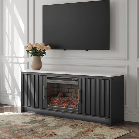 Myers Furniture Outlet - Ashley Furniture - Cadmori 63" TV Stand with Electric Fireplace - 63" TV Stand with Electric Fireplace - W2616W2