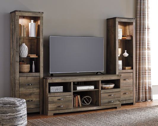 Myers Furniture Outlet - Ashley Furniture - Trinell 3-Piece Entertainment Center - 3-Piece Entertainment Center / Brown - W446W18