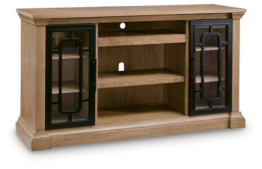 Myers Furniture Outlet - Ashley Furniture - Wittenmyer TV Stand - 72" / Natural/Black - W794-68